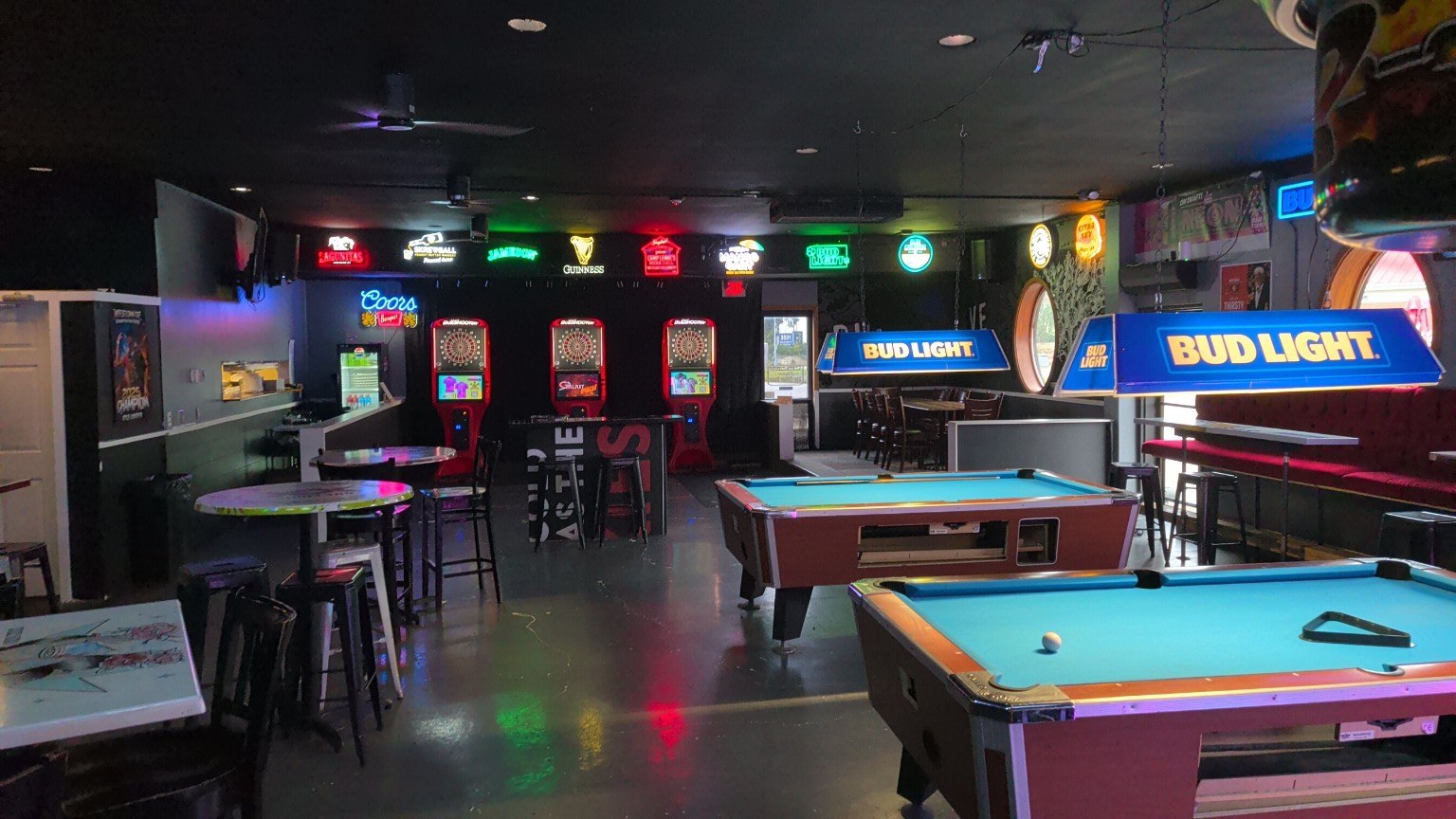 Pool tables and games at Westown Tap